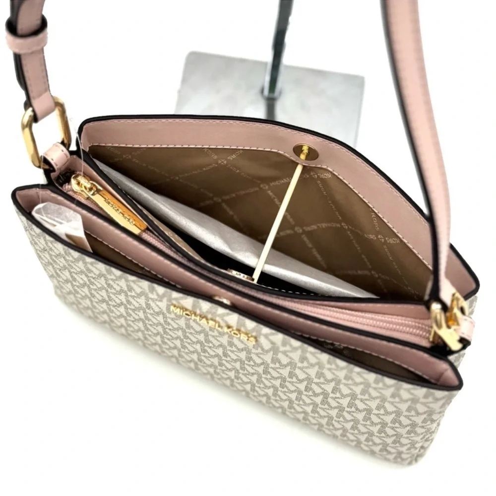 Michael Kors Trisha MD Triple Compartment Xbody Bag & Double Zip Wallet Set